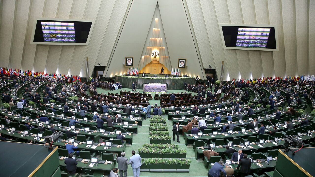 A view shows the swearing-in ceremony for Iranian president Hassan Rouhani for a further term, at the parliament in Tehran, Iran, August 5, 2017. Nazanin Tabatabaee Yazdi/TIMA via REUTERS ATTENTION EDITORS - THIS IMAGE WAS PROVIDED BY A THIRD PARTY. - RC18FF0579A0