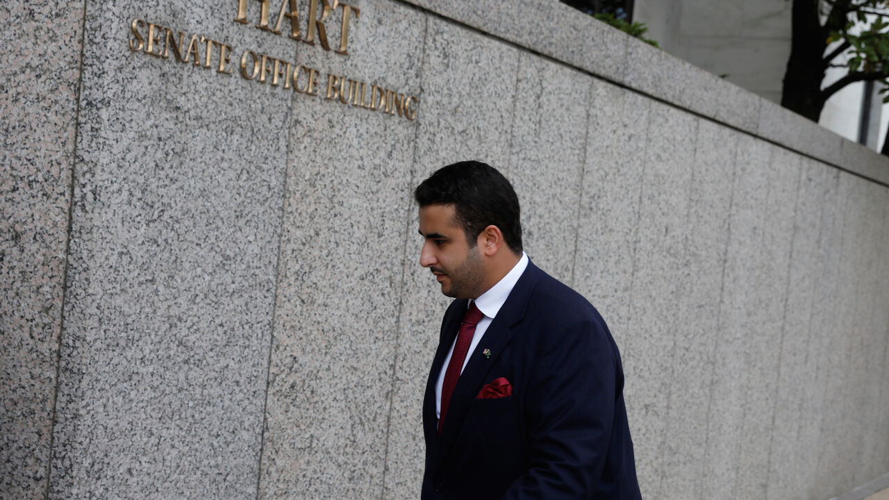 Saudi Arabian ambassador to the United States Prince Khalid bin Salman bin Abdulaziz arrives on Capitol Hill in Washington, U.S., July 24, 2017. REUTERS/Aaron P. Bernstein - RC16679678B0