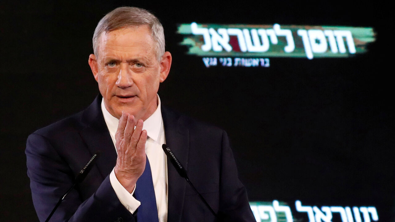 Benny Gantz, a former Israeli armed forces chief and head of Israel Resilience party, delivers his first political speech at the party campaign launch in Tel Aviv, Israel January 29, 2019. REUTERS/Amir Cohen - RC1E3A6329C0