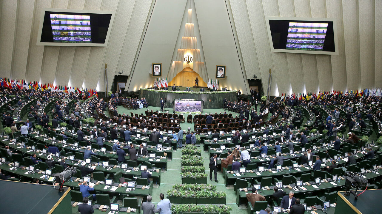 A view shows the swearing-in ceremony for Iranian president Hassan Rouhani for a further term, at the parliament in Tehran, Iran, August 5, 2017. Nazanin Tabatabaee Yazdi/TIMA via REUTERS ATTENTION EDITORS - THIS IMAGE WAS PROVIDED BY A THIRD PARTY. - RC18FF0579A0