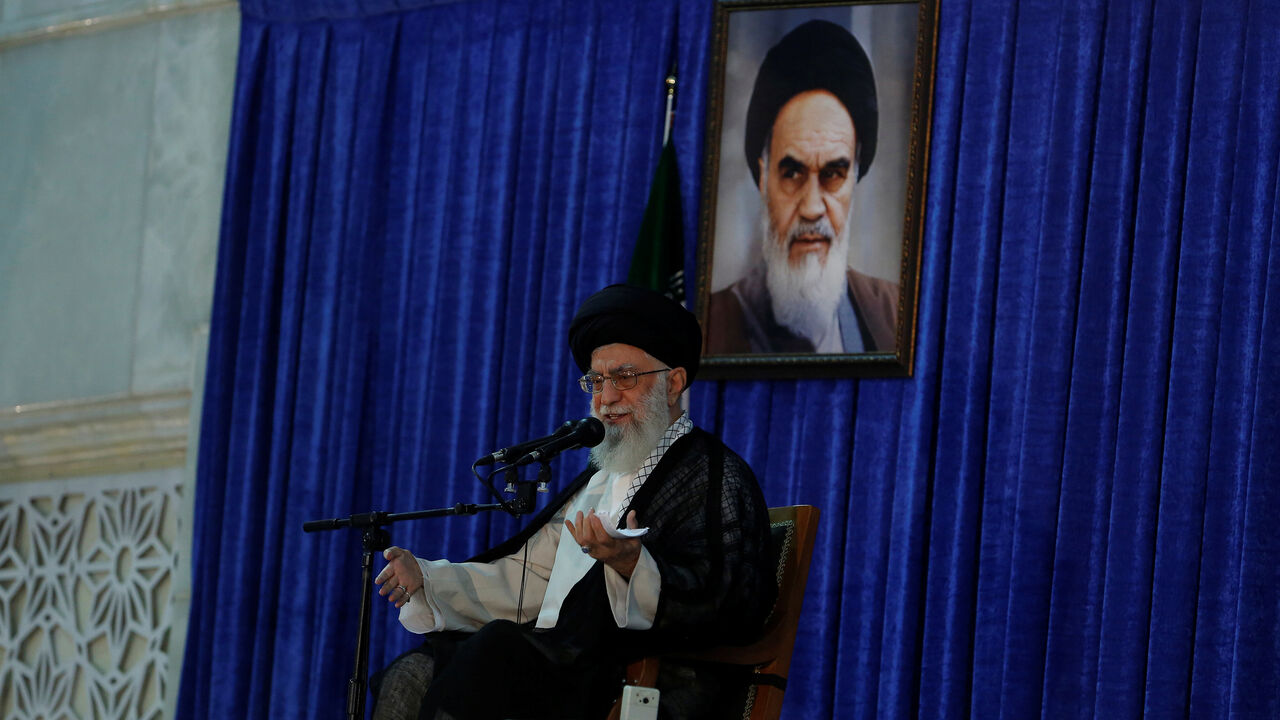 Iran's Supreme Leader Ayatollah Ali Khamenei delivers a speech during a ceremony marking the death anniversary of the founder of the Islamic Republic Ayatollah Ruhollah Khomeini, in Tehran, Iran, June 4, 2017. TIMA via REUTERS ATTENTION EDITORS - THIS IMAGE WAS PROVIDED BY A THIRD PARTY. FOR EDITORIAL USE ONLY. - RC16ADBF0A50