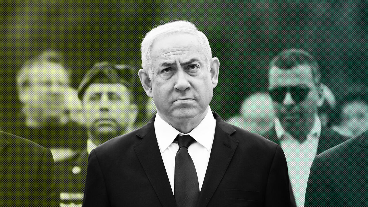 Israeli Prime Minister Benjamin Netanyahu attends a ceremony marking the annual Holocaust Remembrance Day at Yad Vashem Holocaust Memorial in Jerusalem May 2, 2019.  Abir Sultan/Pool via REUTERS - RC1803942700