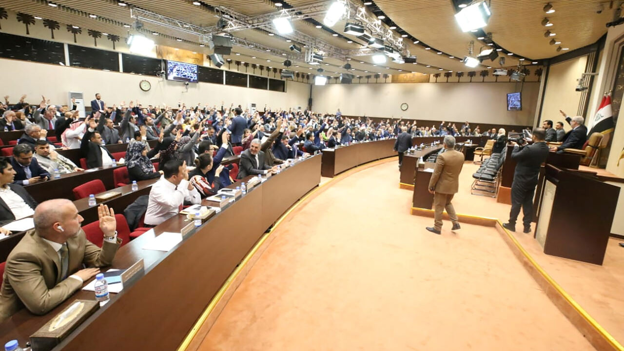 Members of the Iraqi parliament are seen vote on remaining cabinet ministers at the parliament headquarters in Baghdad, Iraq June 24, 2019. Iraqi parliament media office/Handout via REUTERS ATTENTION EDITORS - THIS PICTURE WAS PROVIDED BY A THIRD PARTY - RC1BDF0579B0