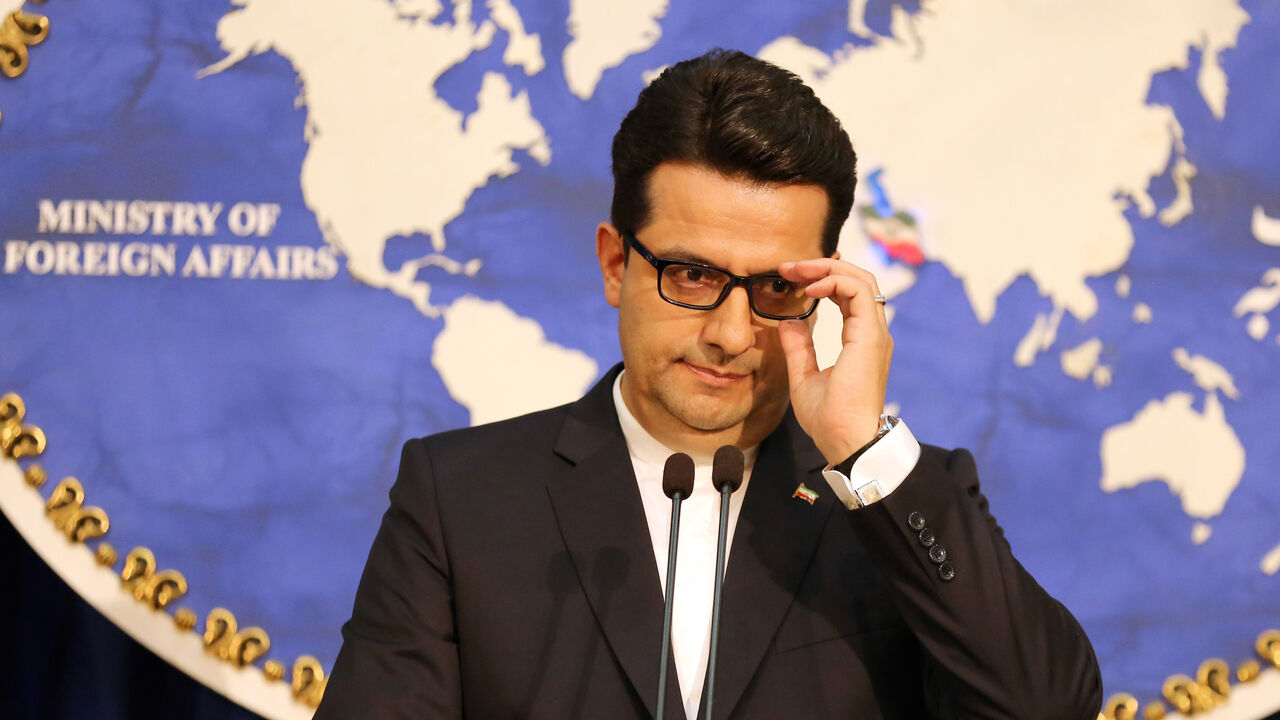 Abbas Mousavi, spokesman for Iran's Foreign Ministry, gives a press conference in the capital Tehran on May 28, 2019. (Photo by ATTA KENARE / AFP)        (Photo credit should read ATTA KENARE/AFP/Getty Images)