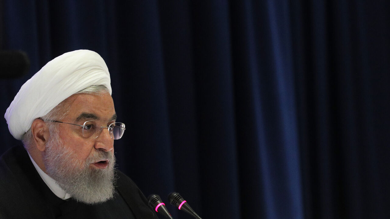 Iranian President Hassan Rouhani speaks at a news conference on the sidelines of the United Nations General Assembly in New York, U.S., September 26, 2019. REUTERS/Brendan Mcdermid - HP1EF9Q1DCLMP