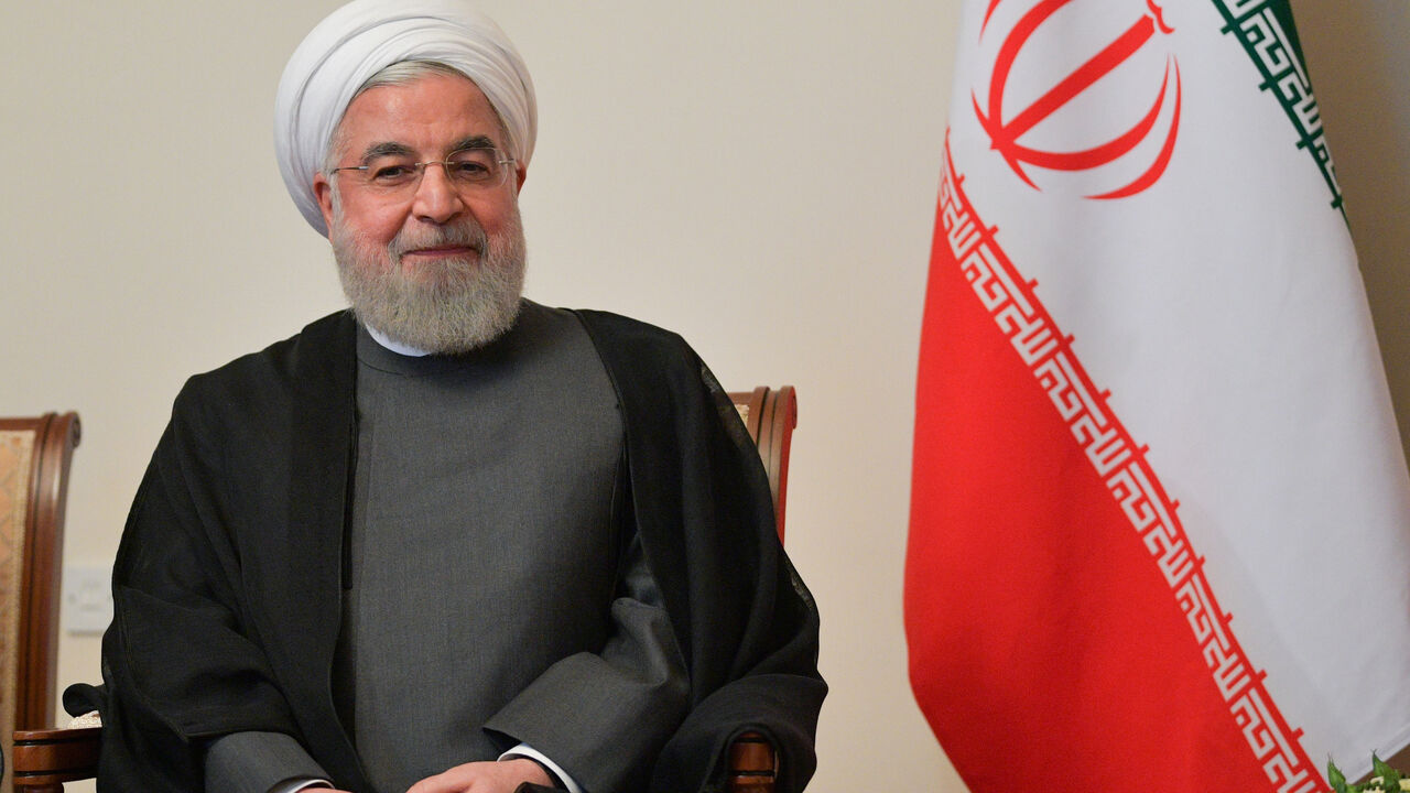 Iranian President Hassan Rouhani attends a meeting with Russian President Vladimir Putin on the sidelines of a session of the Supreme Eurasian Economic Council In Yerevan, Armenia October 1, 2019. Sputnik/Alexei Druzhinin/Kremlin via REUTERS ATTENTION EDITORS - THIS IMAGE WAS PROVIDED BY A THIRD PARTY. - RC125DBD8560