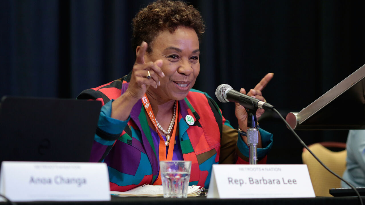 Rep. Barbara Lee speaks during the "Progressive While Black" breakout session at the Netroots Nation annual conference for political progressives in Atlanta, Georgia, U.S. August 10, 2017. REUTERS/Chris Aluka Berry - RC1CDD089D40