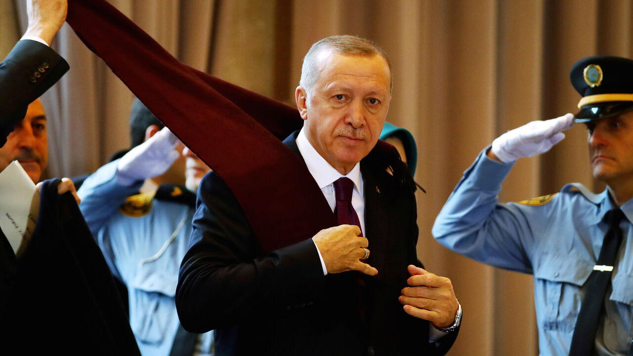 Turkey's President Recep Tayyip Erdogan arrives for the Global Refugee Forum at the United Nations in Geneva, Switzerland, December 17, 2019, REUTERS/Denis Balibouse     TPX IMAGES OF THE DAY - RC2YWD9NZS0O