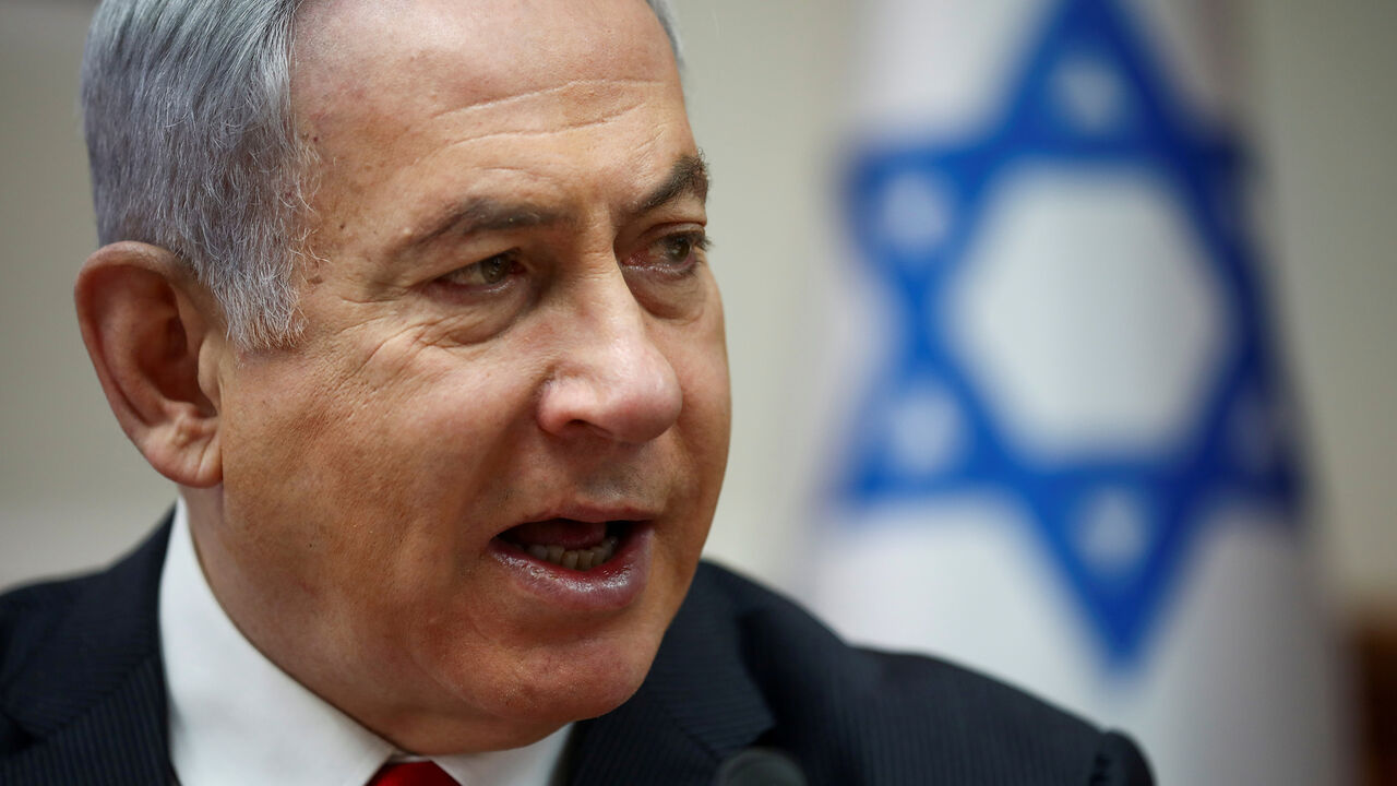 Israeli Prime Minister Benjamin Netanyahu speaks as he chairs the weekly cabinet meeting in Jerusalem, March 8, 2020. Oded Balilty/Pool via Reuters - RC2MFF9PND0I