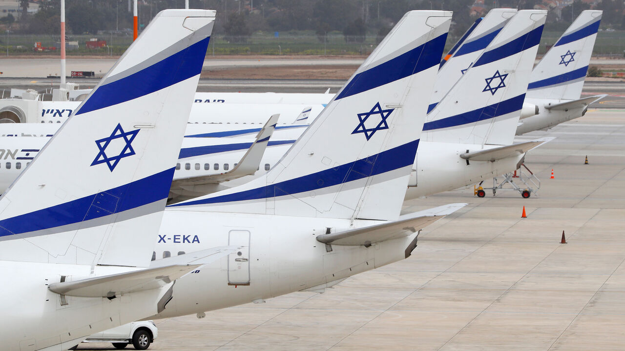 Israel's El Al Airlines Boeing 737 are pictured on the tarmac at Ben Gurion International Airport near Tel Aviv, on March 10, 2020 amid major restrictions on travellers from several countries. - Israel imposed a two-week quarantine on all travellers entering the country, Prime Minister Benjamin Netanyahu said, toughening already significant travel restrictions. (Photo by JACK GUEZ / AFP) (Photo by JACK GUEZ/AFP via Getty Images)