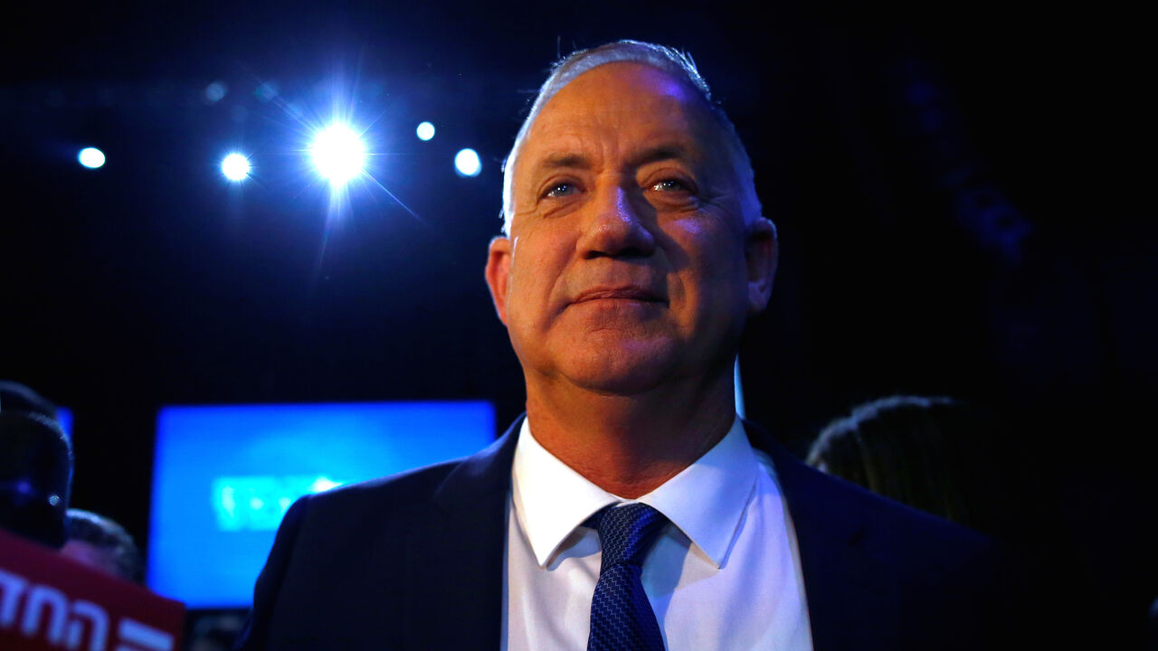 Blue and White party leader Benny Gantz looks on after speaking to supporters following the announcement of exit polls in Israel's election at the party's headquarters in Tel Aviv, Israel March 3, 2020. REUTERS/Corinna Kern - RC20CF90OUIG