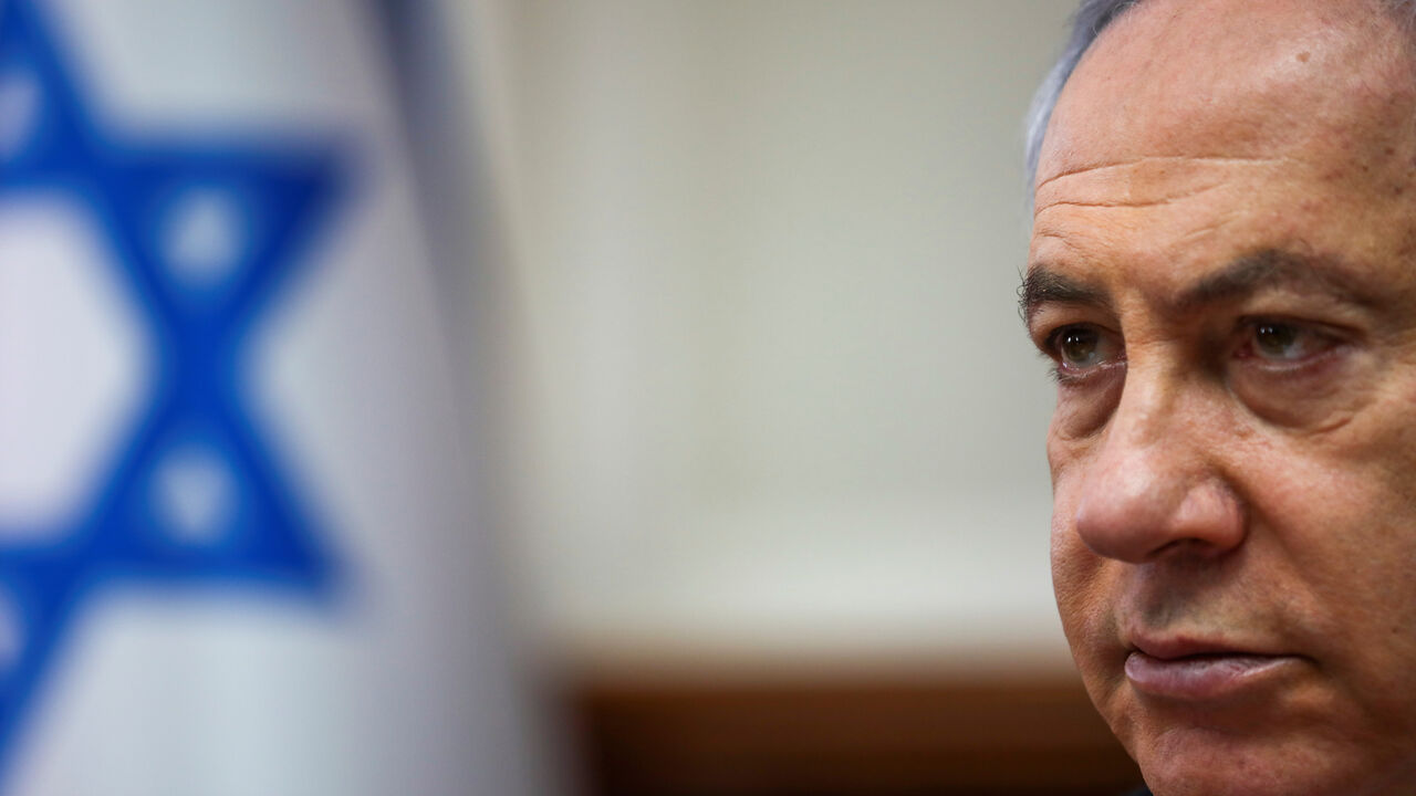 Israeli Prime Minister Benjamin Netanyahu chairs the weekly cabinet meeting in Jerusalem, March 8, 2020. Oded Balilty/Pool via Reuters - RC2MFF9A26YO