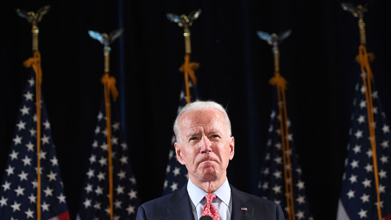 Former US Vice President and Democratic presidential hopeful Joe Biden speaks about COVID-19, known as the Coronavirus, during a press event in Wilmington, Delaware on March 12, 2020. (Photo by SAUL LOEB / AFP) (Photo by SAUL LOEB/AFP via Getty Images)