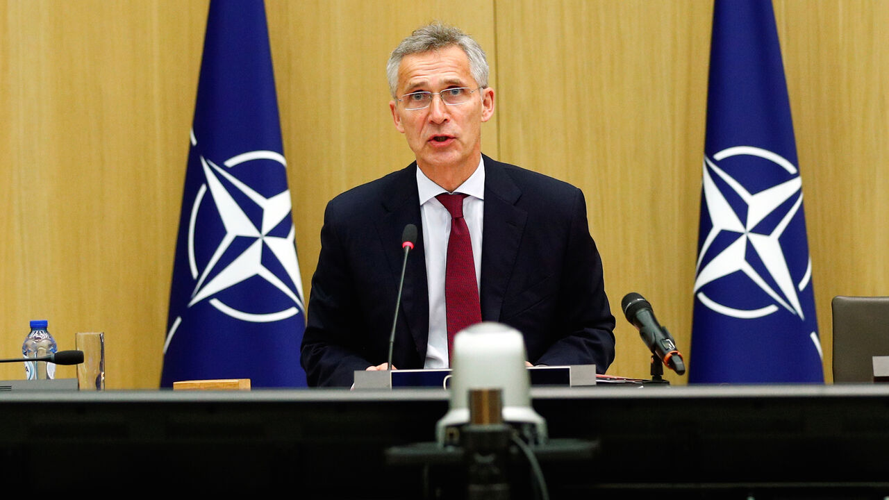 NATO Secretary-General Jens Stoltenberg speaks as he chairs a NATO defence ministers meeting via teleconference at the Alliance headquarters in Brussels, Belgium June 17, 2020. REUTERS/Francois Lenoir/Pool - RC21BH9U8RBP