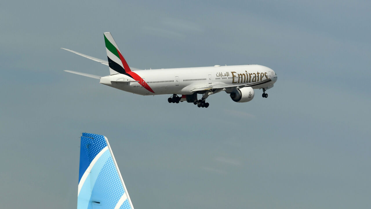An Emirates Boeing 777-31H aircraft takes off from Dubai International Airport on April 6, 2020, as Emirates Airline resumed a limited number of outbound passenger flights after its COVID-19 coronavirus-enforced stoppage. (Photo by KARIM SAHIB / AFP) (Photo by KARIM SAHIB/AFP via Getty Images)