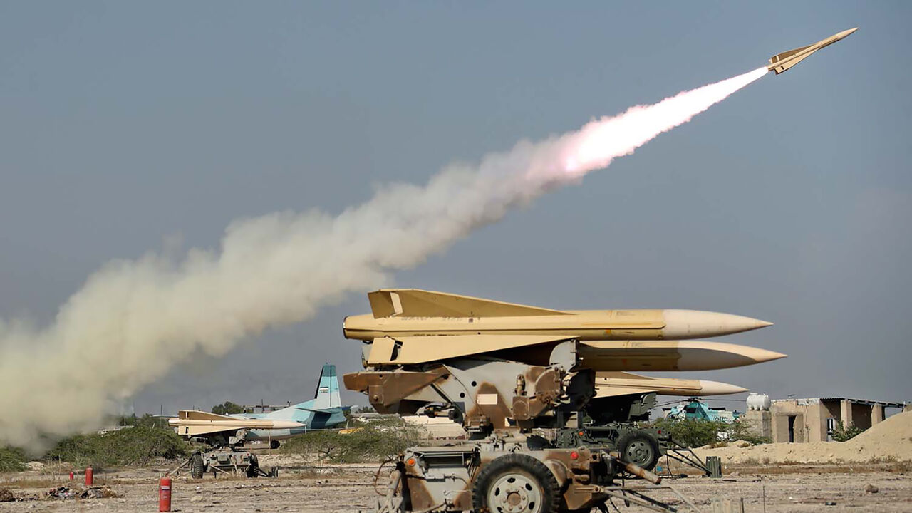 A handout picture provided by the Iranian Army official website on September 10, 2020, shows an Iranian Shalamcheh missile being fired during a military exercise in the Gulf, near the  strategic strait of Hormuz in southern Iran. - The Iranian navy began a three-day exercise in the Sea of Oman near the strategic Strait of Hormuz today, deploying an array of warships, drones and missiles. One of the exercise's objectives is to devise "tactical offensive and defensive strategies for safeguarding the country's