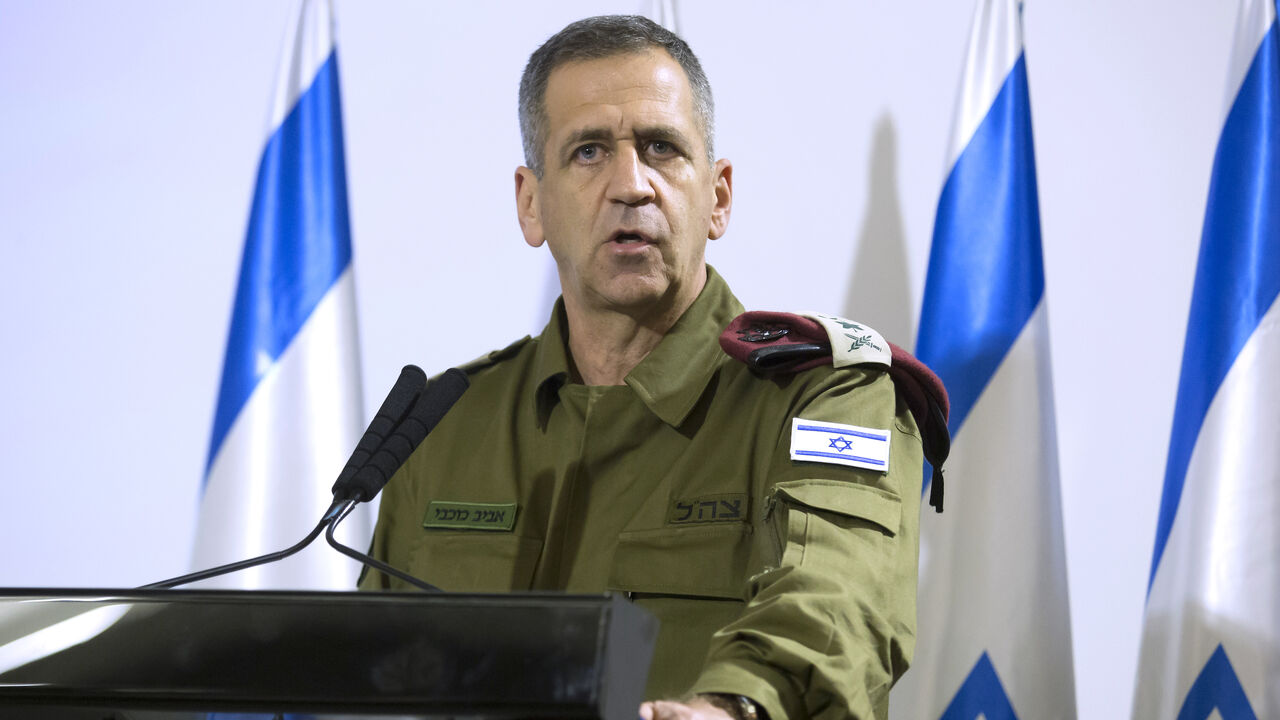 TEL AVIV, ISRAEL - NOVEMBER 12: IDF Chief Aviv Kochavi makes a statemnent on November 12, 2019 in Tel Aviv, Israel. Israeli Air Force kills Islamic Jihad Commander, Abu Al-Ata in his home in Gaza.  (Photo by Amir Levy/Getty Images)