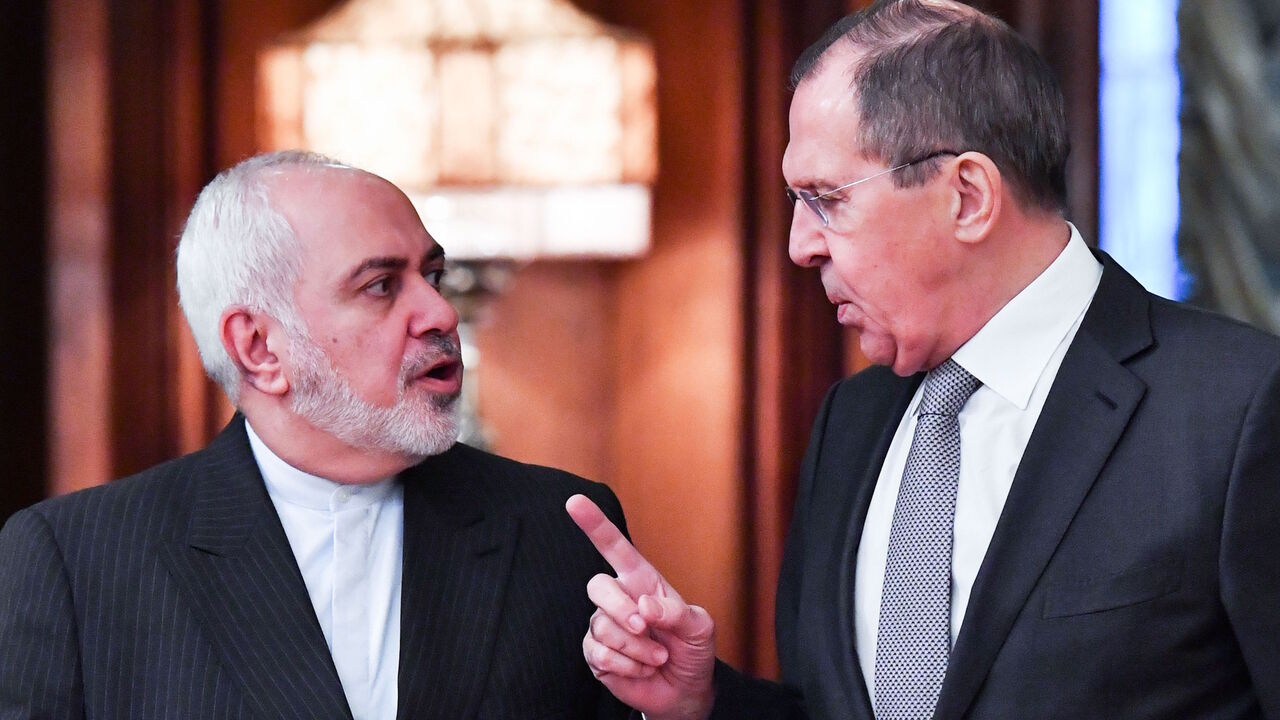 Russian Foreign Minister Sergei Lavrov (R) meets with Iran's Foreign Minister Mohammad Javad Zarif in Moscow on December 30, 2019. (Photo by Yuri KADOBNOV / AFP) (Photo by YURI KADOBNOV/AFP via Getty Images)