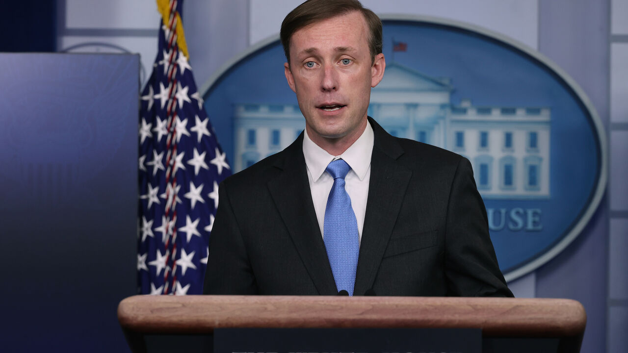 WASHINGTON, DC - FEBRUARY 04: White House Press National Security Advisor Jake Sullivan talks to reporters during the daily press conference in the Brady Press Briefing Room at the White House February 04, 2021 in Washington, DC. Sullivan previewed President Joe Biden’s agenda for his visit to the State Department later in the day. (Photo by Chip Somodevilla/Getty Images)