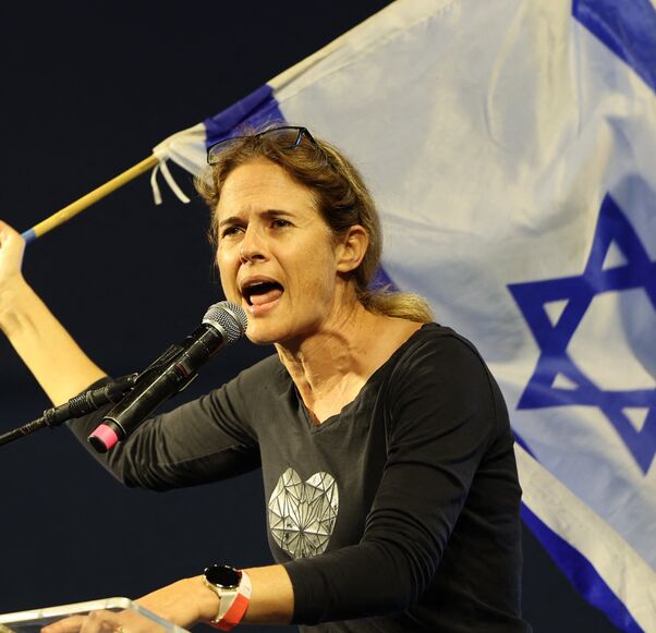 Shikma Bressler, an Israeli physicist and one of the leaders of the protest against the government's judicial overhaul.