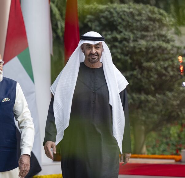 UAE President Sheikh Mohamed bin Zayed Al Nahyan and Indian Prime Minister Narendra Modi meet in New Delhi, Jan. 19, 2026.