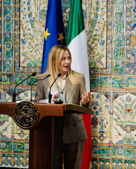The president of the Council of Ministers, Giorgia Meloni, visited the People’s Democratic Republic of Algeria, March 25, 2026, where she met with the president of the People’s Democratic Republic of Algeria, Abdelmadjid Tebboune, at the El Mouradia Presidential Palace.