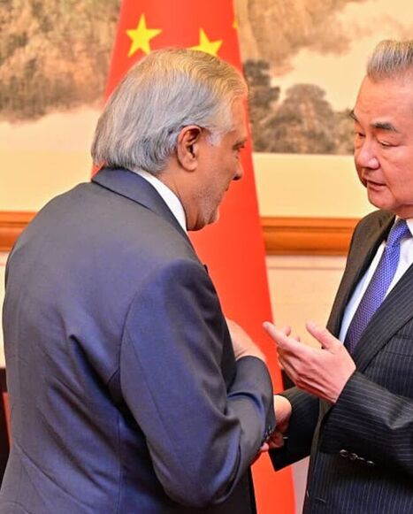 Pakistani Foreign Minister Ishaq Dar meets with his Chinese counterpart, Wang Yi, at the Diaoytai State Guest House in Beijing, China, on March 31, 2026. — Pakistani Foreign Ministry