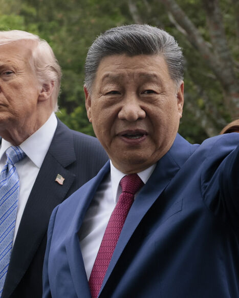 BEIJING, CHINA - MAY 15: U.S. President Donald Trump and Chinese President Xi Jinping tour Zhongnanhai Garden on May 15, 2026 in Beijing, China. Trump and other U.S. officials are finishing up a visit intended to address the Iran conflict, trade imbalances, and the Taiwan situation while establishing new bilateral boards for economic and AI oversight. (Photo by Evan Vucci-Pool/Getty Images)