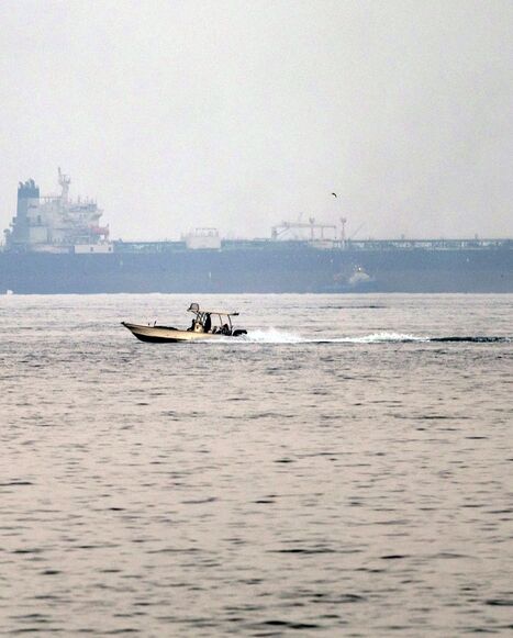 A vessel transits the Gulf of Oman 