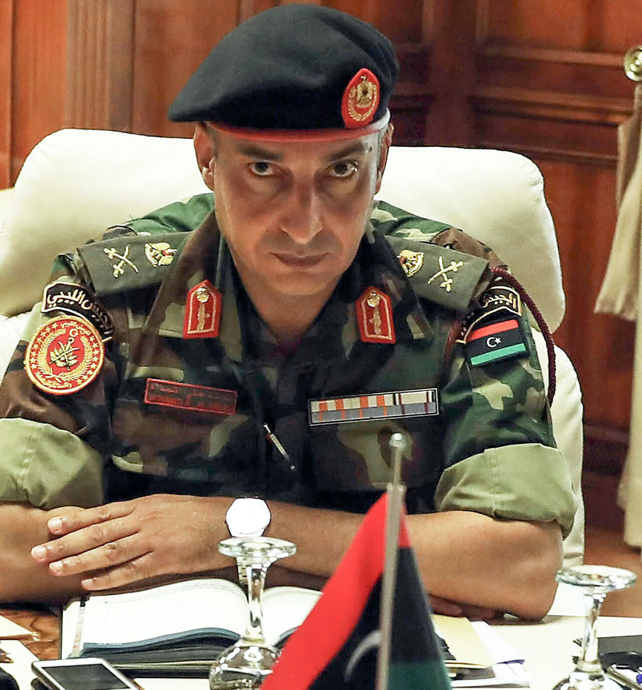 In this photograph taken on Oct. 2, 2018, Gen. Mohammad Ali al-Haddad is pictured in the Libyan capital Tripoli. (Photo by -/AFP via Getty Images)
