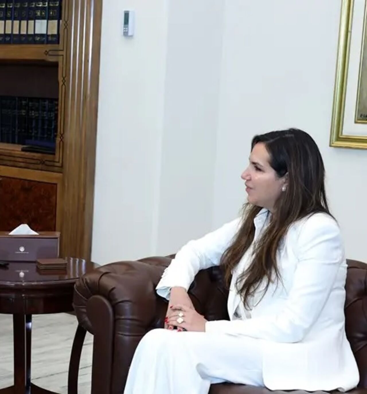 Lebanese President Joseph Aoun receives Ambassador to the United States Nada Hamadeh in Beirut on Aug. 29, 2025. (Lebanese Presidency)