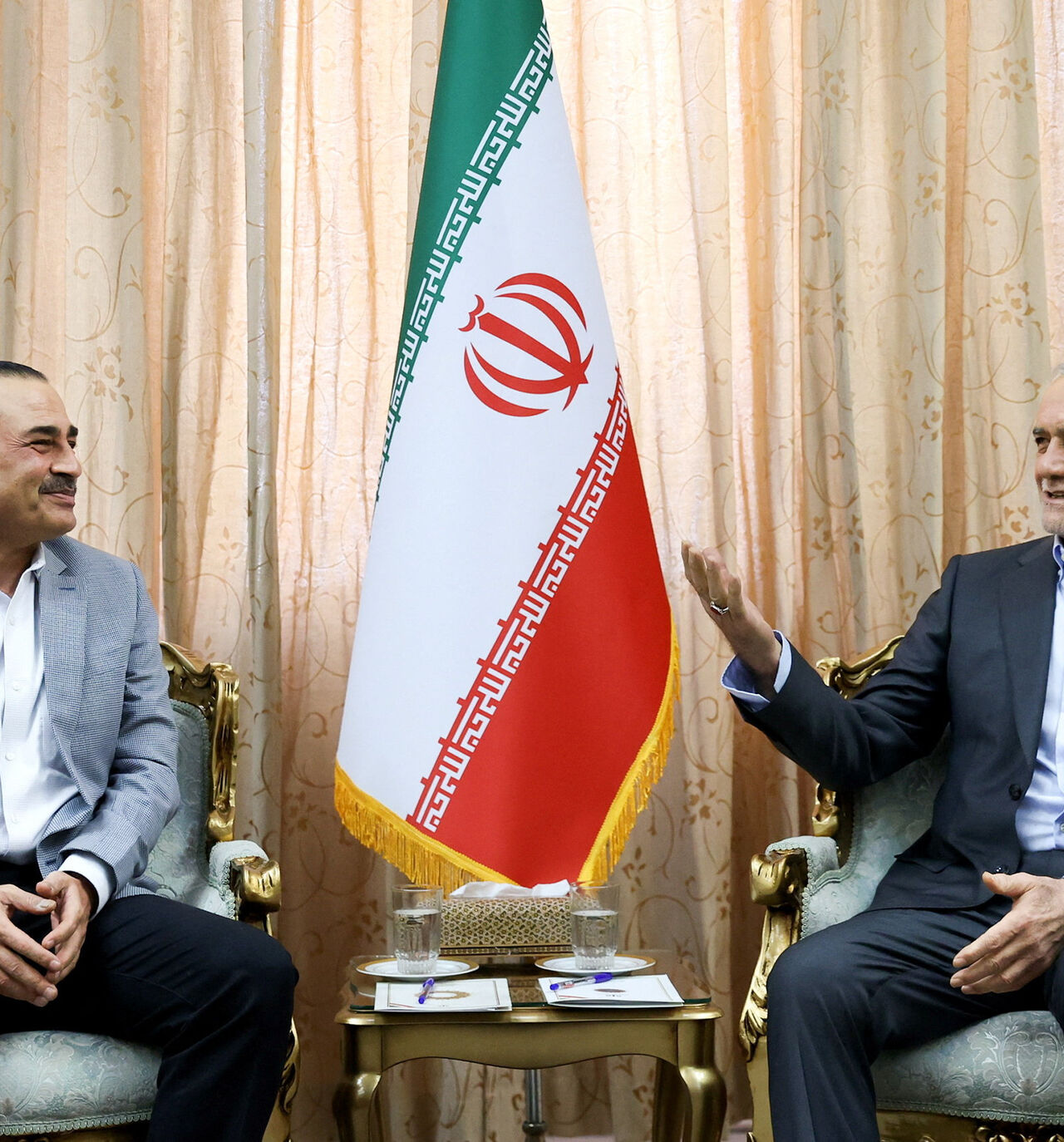 Iranian President Masoud Pezeshkian meets with chief of Defence Forces of Pakistan, Field Marshal Asim Munir, in Tehran, Iran, May 23, 2026. Iran's Presidential website/WANA (West Asia News Agency)/Handout via REUTERS
