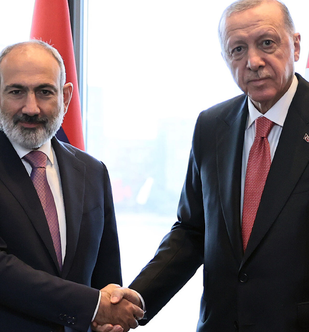 Armenian Prime Minister Nikol Pashinyan and Turkish President Recep Tayyip Erdogan met on the sidelines of the 79th session of the UN General Assembly in New York, Sept. 24, 2024.