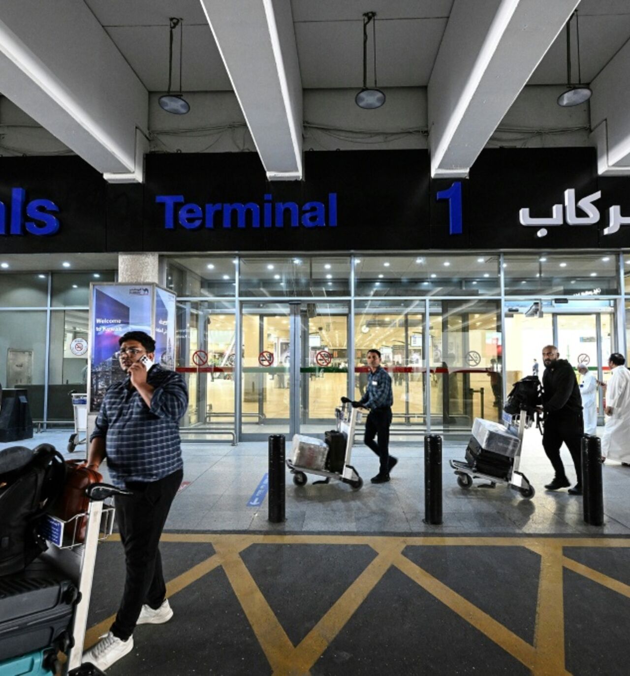 The US embassy messages urged citizens to check flight details and to follow safety advice from local authorities