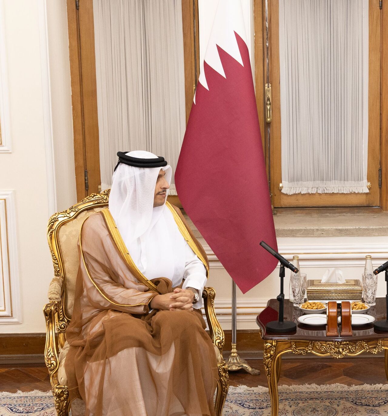 Abbas Araghchi and Sheikh Mohammed al-Thani 