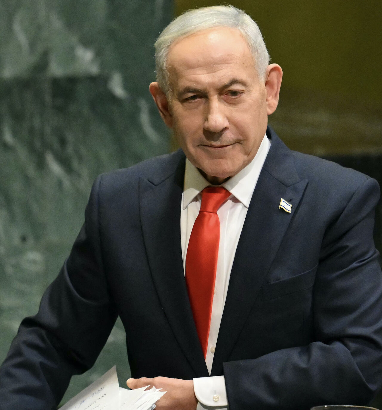 Israel's Prime Minister Benjamin Netanyahu after speaking during the 81st United Nations General Assembly at the United Nations Headquarters in New York, on Sept. 24, 2026.