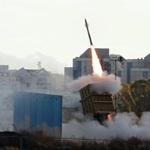 Israel's Iron Dome aerial defense system is launched to intercept a rocket launched from the Gaza Strip, above the southern Israeli city of Ashdod, on May 17, 2021. 