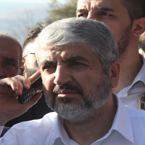 Hamas leader Khaled Meshaal is seen at his mother's funeral, Amman, Jordan, Sept. 4, 2016.