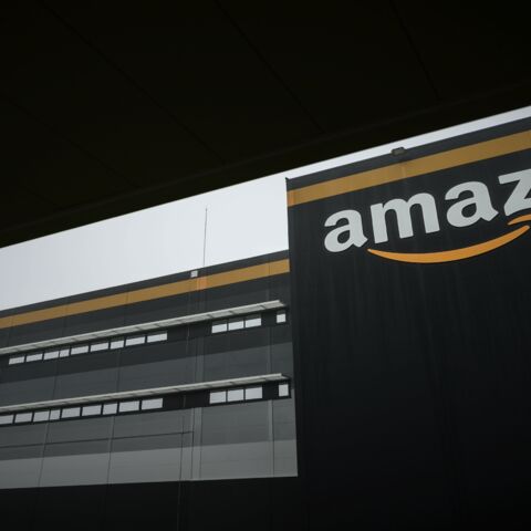 This picture taken on Oct. 22, 2019, shows a new Amazon warehouse near Paris.