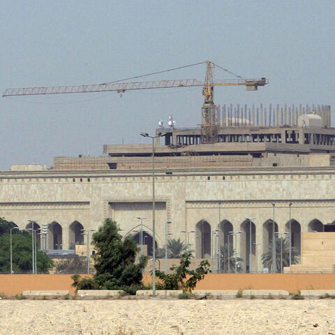 The new US Embassy complex, still under construction, is seen in the heavily fortified Green Zone, on the west bank of the Tigris River, Baghdad, Iraq, Oct. 11, 2007.