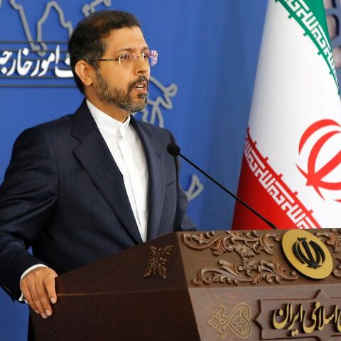 Iran's foreign ministry spokesman Saeed Khatibzadeh speaks to media during a press conference in Tehran on November 15, 2021
