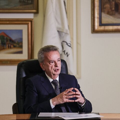 Lebanon's Central Bank Governor Riad Salameh, pictured at his office in the capital Beirut on December 20, 2021
