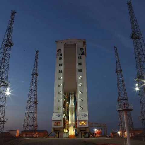 A picture released by Iran's defence ministry shows a Simorgh (Phoenix) rocket ready for launch from an undisclosed desert location