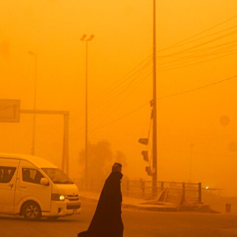 A thick cloud of dust blankets the Iraqi capital Baghdad as the eighth sandstorm since mid-April, 2022 paralysed activity across the country