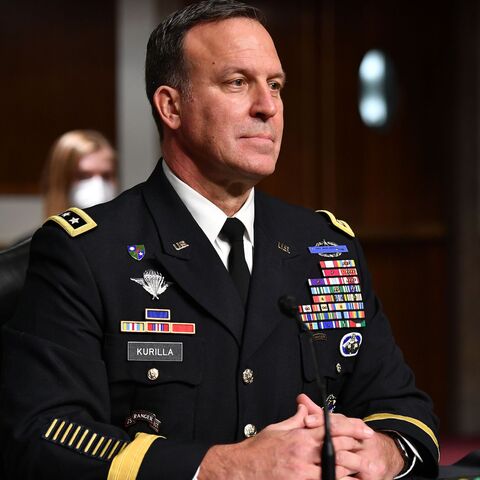 US Army Lt. Gen. Michael Kurilla arrives to testify before the Senate Armed Services Committee.