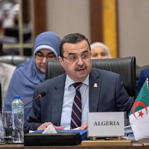 Algeria's Energy Minister Mohamed Arkab attends the opening session of the 24th ministerial meeting of the Gas Exporting Countries Forum (GECF), in the Capital Cairo on October 25, 2022. (Photo by Khaled DESOUKI / AFP) (Photo by KHALED DESOUKI/AFP via Getty Images)
