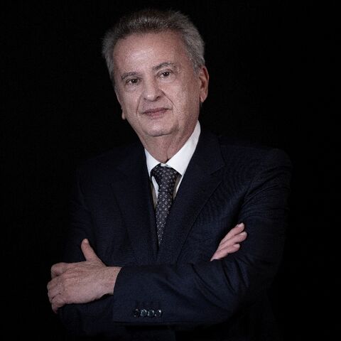 Lebanon's Central Bank Governor Riad Salameh during a studio photo session in Beirut on December 20, 2021