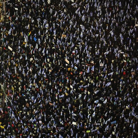 A huge crowd filled the heart of Tel Aviv as protesters marched through the commercial hub
