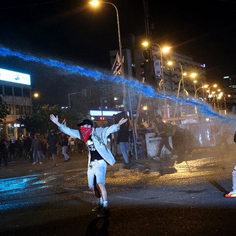 Israeli security forces in Tel Aviv used water cannon to disperse protesters opposed to the judicial reforms