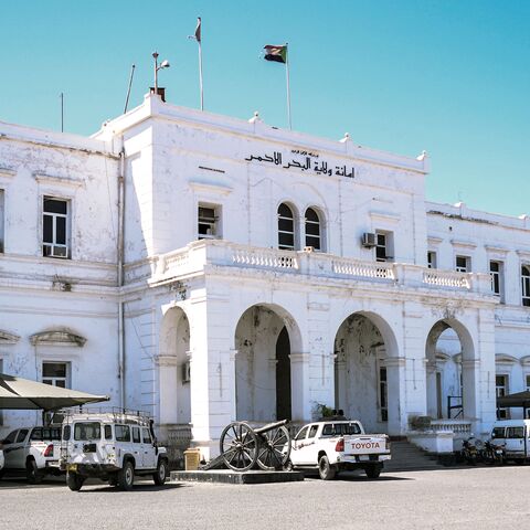 The local government headquarters of Sudan's Red Sea State is pictured in Port Sudan on April 18, 2023. (Photo by AFP) (Photo by -/AFP via Getty Images)